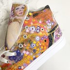 作品【絵画シューズ】 男女兼用 ハイカットスニーカー（Gustav Klimt/グスタフ・クリムト）『水蛇Ⅱ』