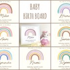 作品BABY Birth Board ベビーバースボード　全7種 名入れ 命名書 出産祝い ベビーポスター puaccocobaby