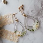 作品sale♡水晶とクリアドロップピアス・イヤリング/パールとノースポール