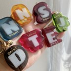 作品clear name alphabet keyring keychain 【名入れ無料　キーホルダー 】