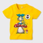 作品【受注生産】アリスとハンプティの〝うちのタマゴ知りませんか？〟キッズTシャツ（size70〜90）