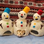 作品⛄ゆきだるまのハムスターハウス(黄色帽子)⛄ドワーフハムスター用