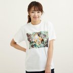 作品アルフォンス・ミュシャ 「花を持つ女性」半袖Tシャツ