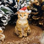 作品トラ猫サンタ（Christmas cat santa）