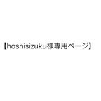 作品【hoshisizuka】さま専用ページ