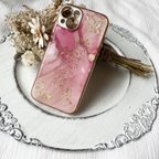 作品スマホケース　iPhoneケース　アルコールインクアート