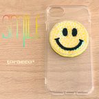 作品【ビーズ刺繍】スマイル・スマホケース  iPhone