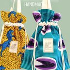 作品AFRICAN FABRIC　アフリカ布の2wayバッグ　ツバメ