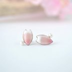 作品七宝焼「ひとひら　 ～sakura gradation～」pierced earrings