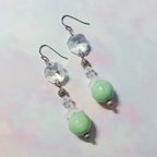 作品【PriceDown】Paris Vintage chandelier earrings mintgreen 