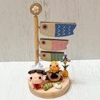 作品残り1点☆1300円 木製　こいのぼりスタンド　端午の節句　金太郎　こどもの日　お祝い　プレゼント