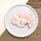 作品【金魚】刺繍ブローチ 【goldfish】