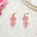 作品オーガンジー刺繍❁桜と雫❁