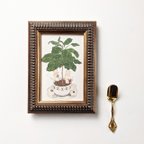 作品猫とコーヒーの木 アートプリント/イラスト複製画 ポストカード