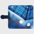 作品【各機種対応】青色の雨 iPhoneケース Androidスマホケース【手帳型】