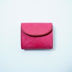作品flap mini wallet [ ピンクレッド ] ミニ財布 コンパクトウォレット
