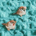 作品【受注制作】鳥の刺繍ブローチ