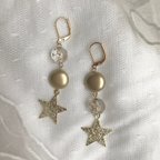 作品 Starry sky asymmetry（イヤリング/ピアス/樹脂ピアス/樹脂ノンホールピアス）