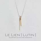 作品【K18 silverネックレス】Le.lien lutin　K18　シルバー　ネックレス　プチ　ゆれる　スキンジュエリー