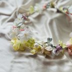 作品結婚式 成人式 ハイドレンジアの花かんむり