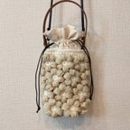 作品【受注生産】3wayお花モチーフのスマホショルダー【Beige】