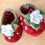 作品ベビー　ソックス　シューズ(いちご)                      Baby Socks Shoes (Strawberry)