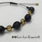 作品fun fun flowers＊ レインボーオブシディアン