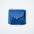 作品sottile mini wallet [ cobalt ] ミニ財布 コンパクトウォレット