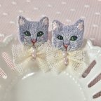 作品frill ▶︎◀︎ ribbon cat /ピアス