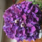 作品Petits Hortensias〜小さな西洋紫陽花のイアリング