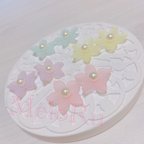 作品【送料無料】パステルカラーのお花ピアス