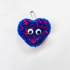 作品"heart chan keyring"  blue/pink