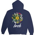 作品BRCH Flower 裏起毛hoodie ネイビー