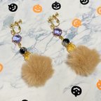 作品ハロウィンイヤリング(紫)《期間限定販売》