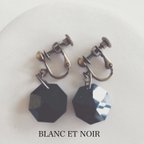 作品Crystal glass earring /black