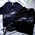 作品受注製作  手描き わたしの星座図鑑ビッグシルエットTシャツ 　