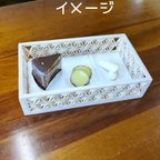 作品【新作新品】　玉手箱トレイ　～総ヒノキの組子細工～