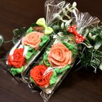 作品【母の日] あんフラワークッキー　2個　薔薇　バラ　プレゼント　グルテンフリー　結婚　退職　お祝い