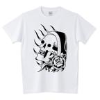 作品Skull　Rose　Tシャツ　ホワイト　クラシック