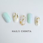 作品♡gradation×beach nail♡/グラデーションネイル/ホイルネイル/シェル/パームツリー/縦グラデ/さわやかネイル/ブルーネイル 