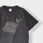 作品Tシャツ「迷路」スミ色