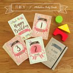 作品名入れ☆月齢カード☆Milestone Baby Cards☆