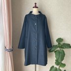 作品SALE ロースタンドカラーコート(ウール)