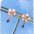 作品~cherry blossoms~ 16kgp 桜の1粒ピアス✩.*˚