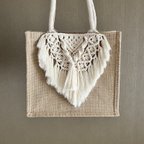 作品macrame jute bag