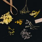 作品再販★ハーフサイズ ハーバリウム花材キット yellow&gray