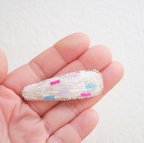 作品ビーズ刺繍パッチンピン～kirakira〜②～