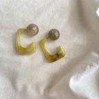 作品2way marble pierce ピスタチオ