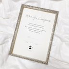作品愛犬　愛猫を証人に【結婚証明書】A4 記念品　結婚式