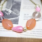 作品【Necklace】Pink statement necklace